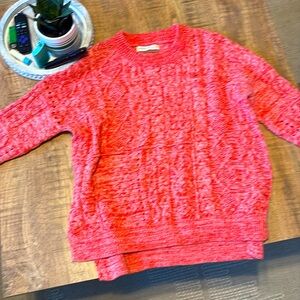 Bright red oversized  sweater from Anthropology